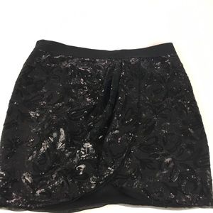 BCBG Maxazria | Joanne Black Sequin Skirt Medium